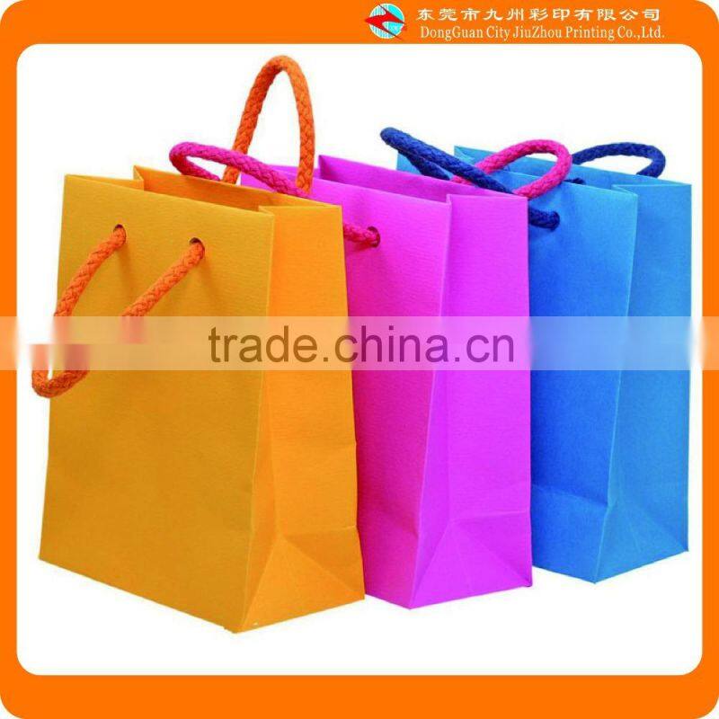 Hot sale fancy custom cute rabbit pattern pink gift paper bag