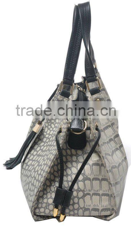 2012 new fashion Europe style croco skin leather bag ladies handbag!