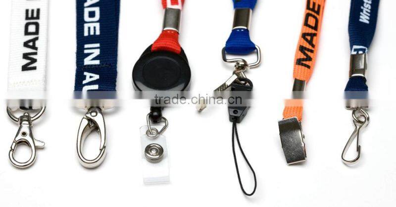 single layer flat lanyard for mirror image woven lanyard with oval hook