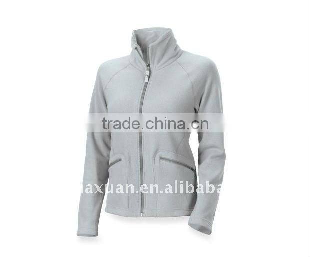 Elegant design fancy women windproof polar fleece jacket