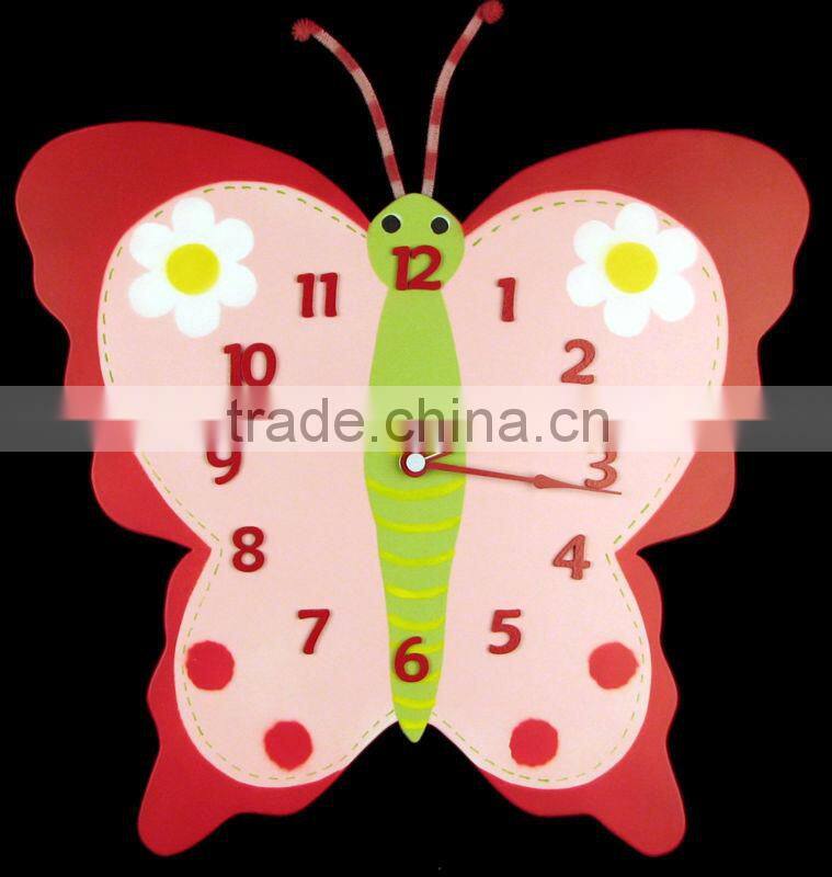 Butterfly decorative acrylic wall clock