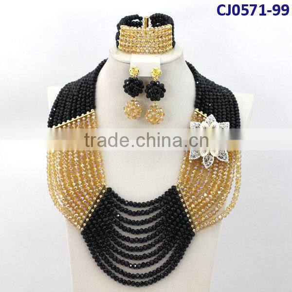 CJ0571-101 2014 New coming Fashion design nice crystal Beads set ,nice Jewelry set with Necklace and Earing with Bracelet