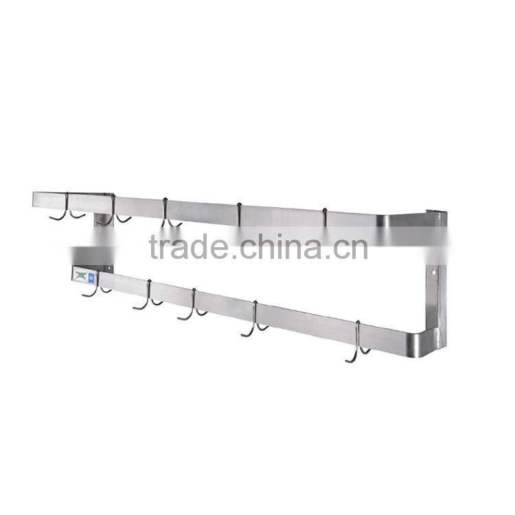 High quality hotel restaurent stainless steel kitchen wall mounting hanging tower rack