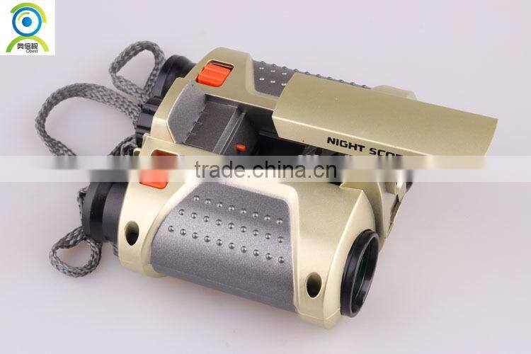 Fashion 4x30 sky-watch telescope, kids binoculars with pop-up light