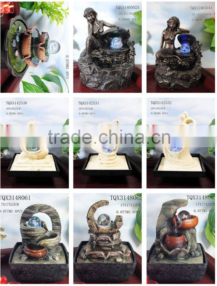 Polyresin handmade indoor floor fountain for sale