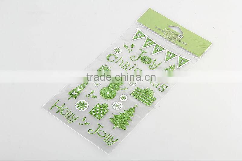 2015 Home decorative epoxy skin glitter sticker