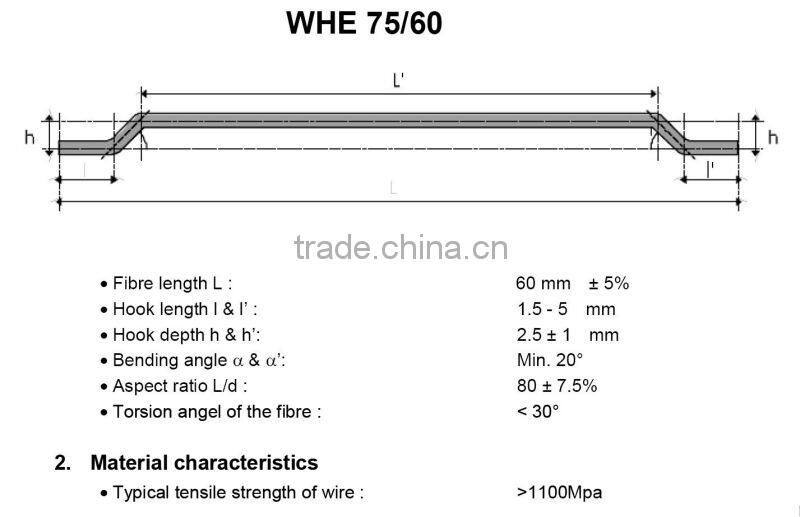 cracking resistance anchor steel fiber for construction