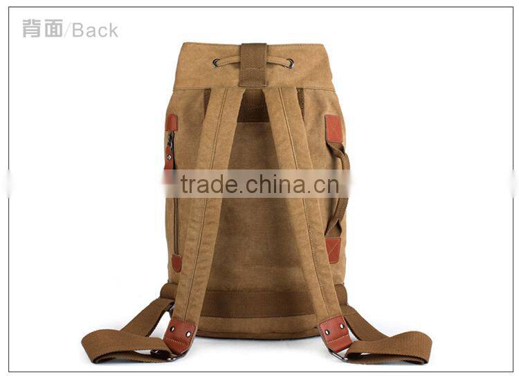 Top quality customized canvas backpack for men, canvas bag