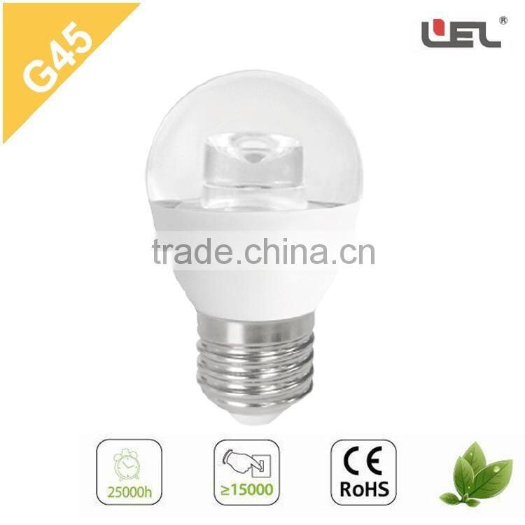 LED lamp decorative bulb wholsale cheap price Glbal LED G45 bulb led motion light 6W E27 LED bulb housing the led lights