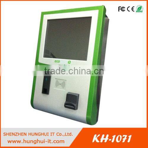 High Quality Wall Mounted Internet Kiosk / Ticket Printer Touch Screen Kiosk / Wall Mount Information KIosk