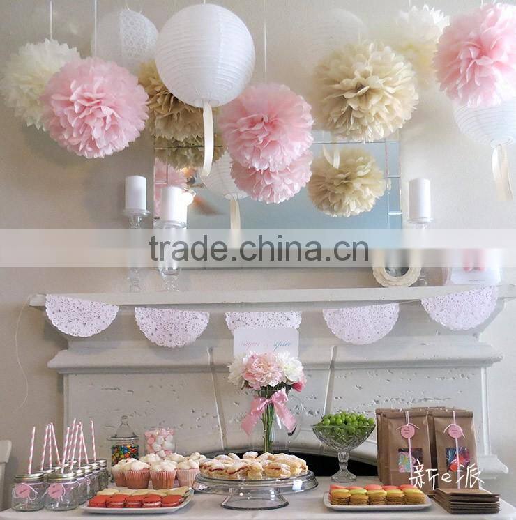 wedding decoration tissue paper pom poms balls birthday party supplies