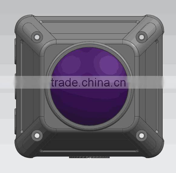 2016 New arrival Go Pro Style dual lens panoview 360 degree all viewer sport action camera