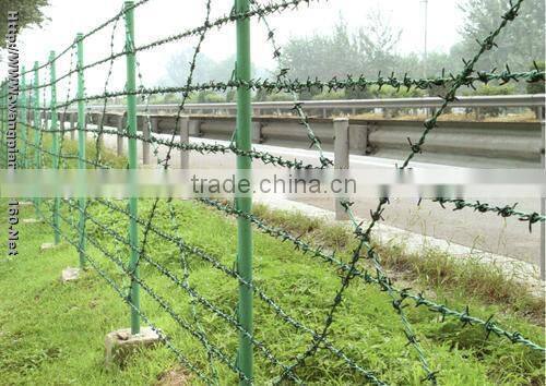 Hot dipped galvanized and powder coating barbed wire hot sale