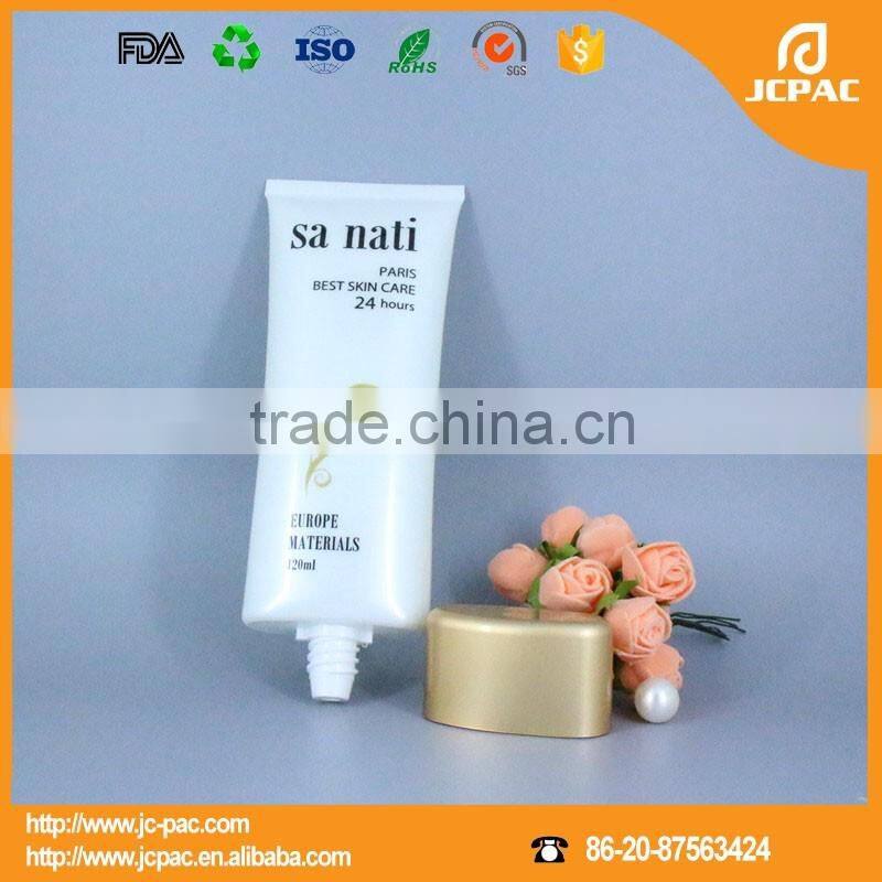 oval plastic cosmetic tube for skin care, cosmetic packaging