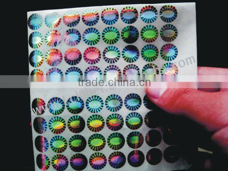 fancy and self-adhesive label laser sticker