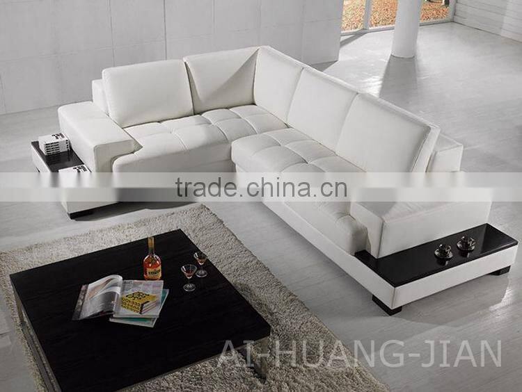 2+3 SEATER 5 LEATHER SOFA WITH Bookshelf the reverse side