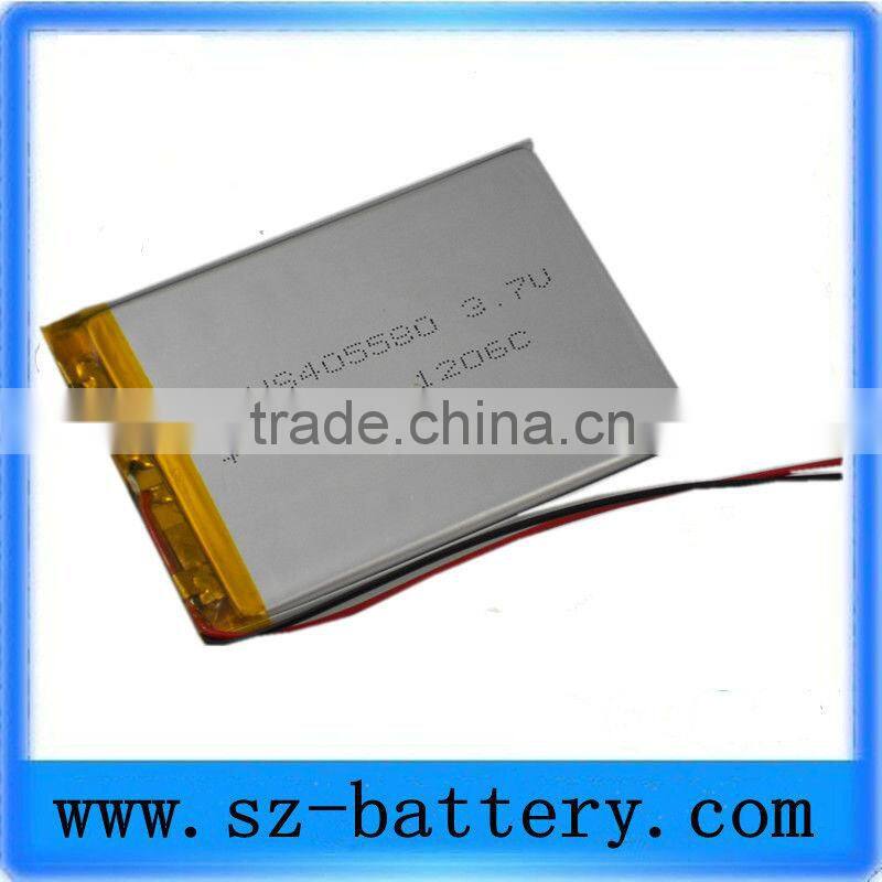 High temperature 3.7v 2000mAh Polymer Li-ion Battery405580