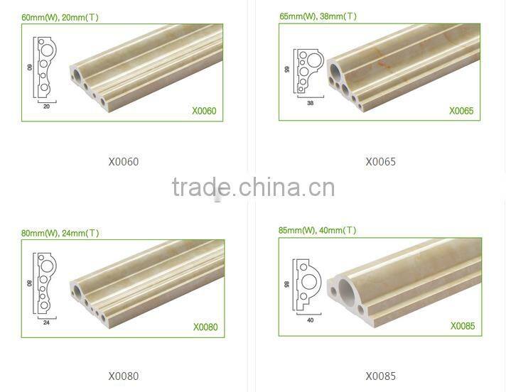 Rigid PVC Profile for indoor decoration plastic frame Profiles For sliding