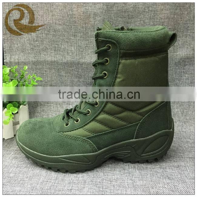 Hot selling army green leather tactical customer design military boots