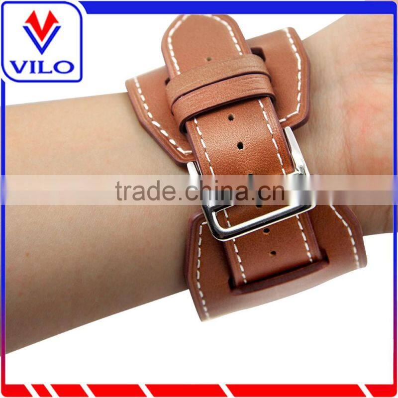 Genuine Leather Band Bracelet Cuff Wrist Watch Band For Apple Watch Cuff Leather Band