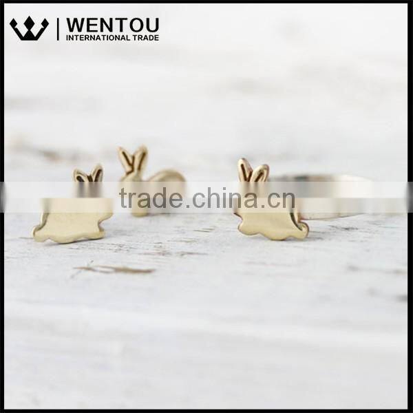 Fashionc Girls Bunny Design Silver Rings