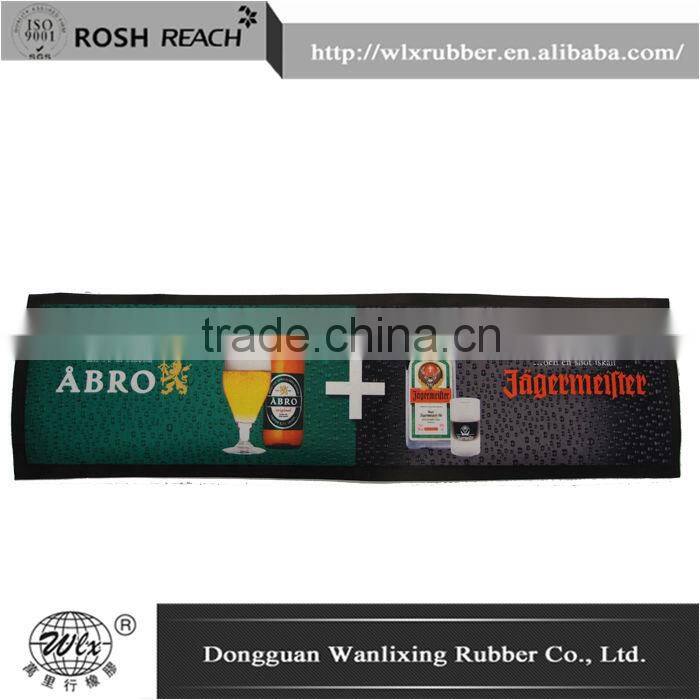 Custom absorbtion wool anti skid rubber bee bar mat