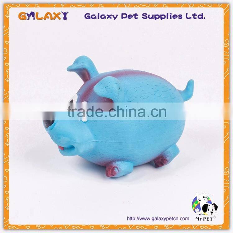 LT4026 Latex Polka Dot Globlet Pig Dog Toy, Assorted Colors