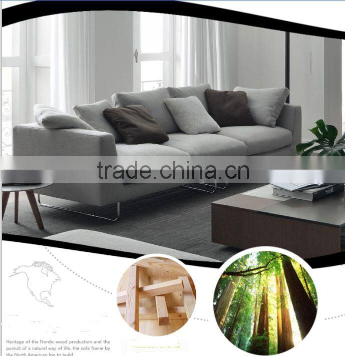 Bomio fabric solid wood Fabric down construction sofa set