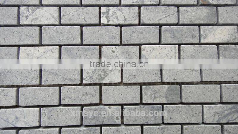 sky blue granite mosaic, cheap mosaic tiles, stone mosaic tile with mesh-back