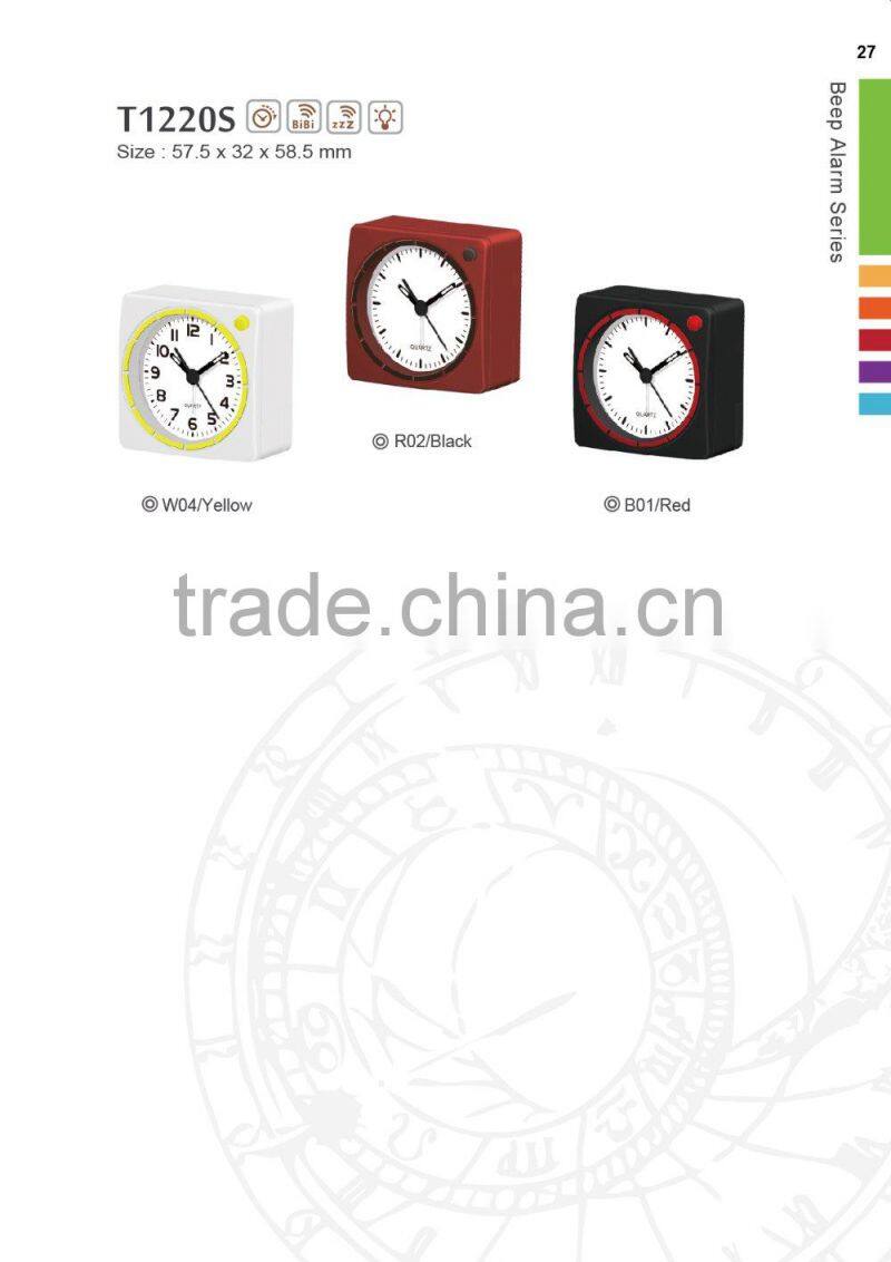 Simple modern design table sweep Clock Snooze Beep crescendo sound