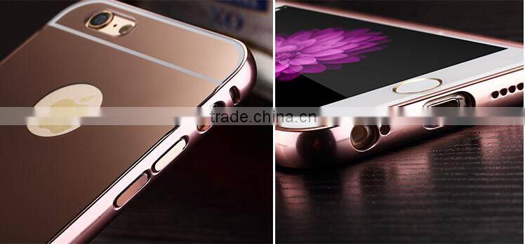 Gold luxury for iphone 6/5/5s/5cAluminum metal case acrylic back aluminum bumper