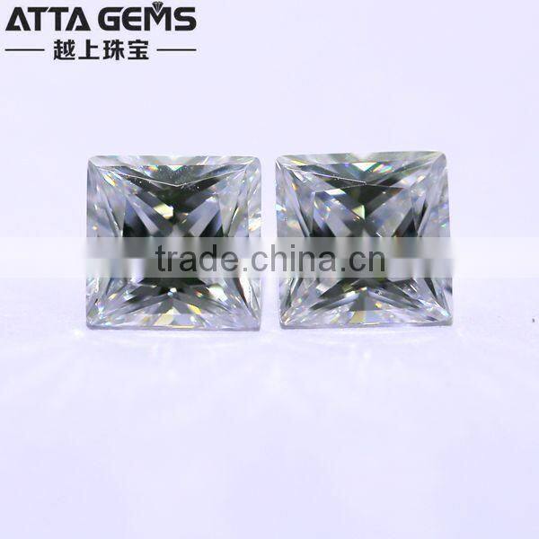 AAAAA princess cut 6*6m 1 carat cubic zirconia