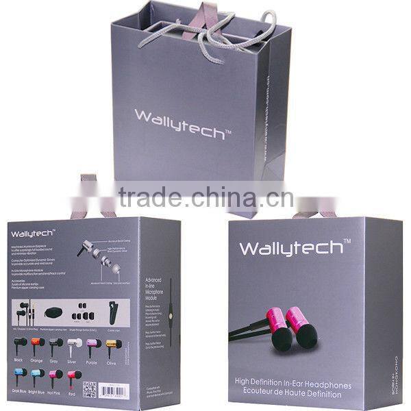 Flat cable Earbuds With Mic