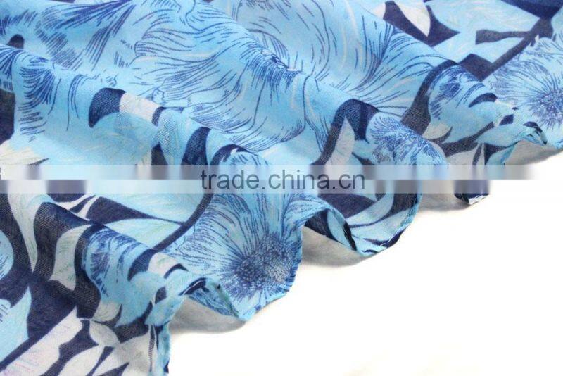 floral printing cute popular polyester viscose infinity scarf