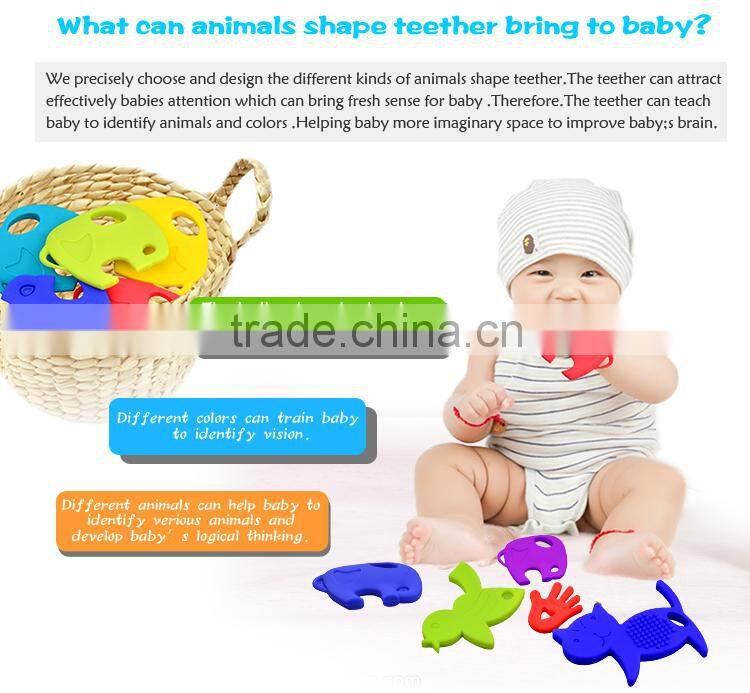 silicone pendant chew educational toys for kids