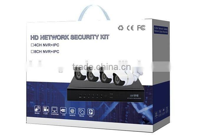 IP Camera and P2P NVR, H.264 NVR Kit,720P camera NVR system