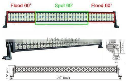 52" 300W LED Driving Light Bar 4WD Off Road Truck DC10-30V