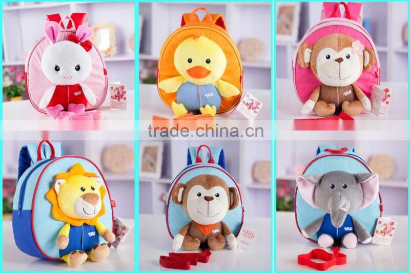 2015 wholesale zoo animal kids school backpack
