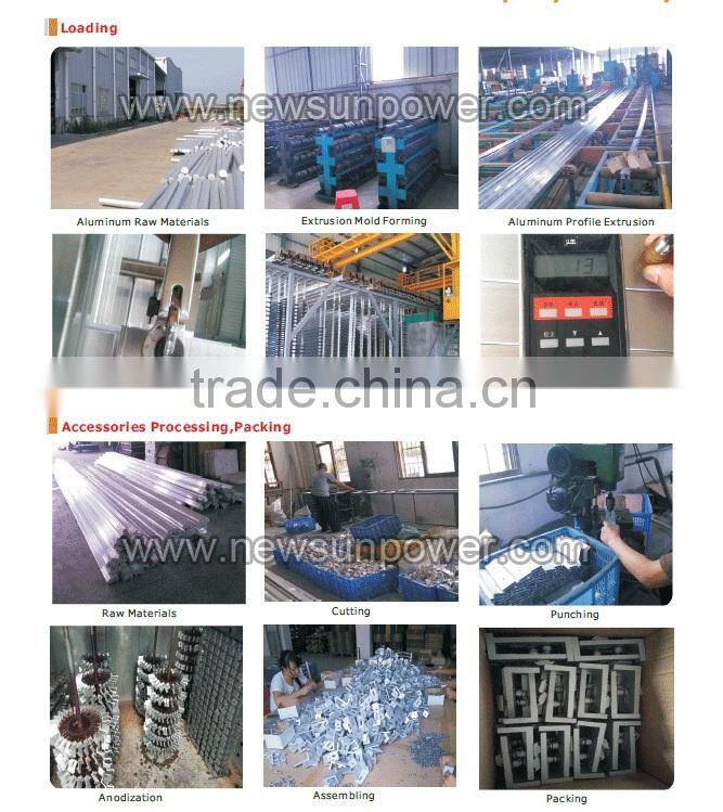 Anodized Aluminum Inner/Mid Clamp Kit,End Camp Kit for Roof Solar Mounting System