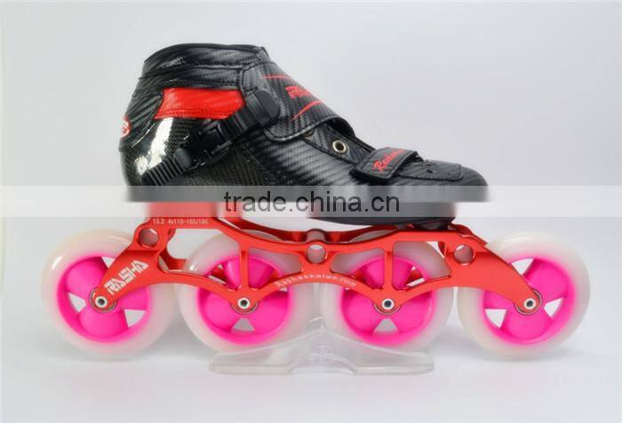 speed skating shoes Carbon skating boot OEM ODM logo black color skating wheels