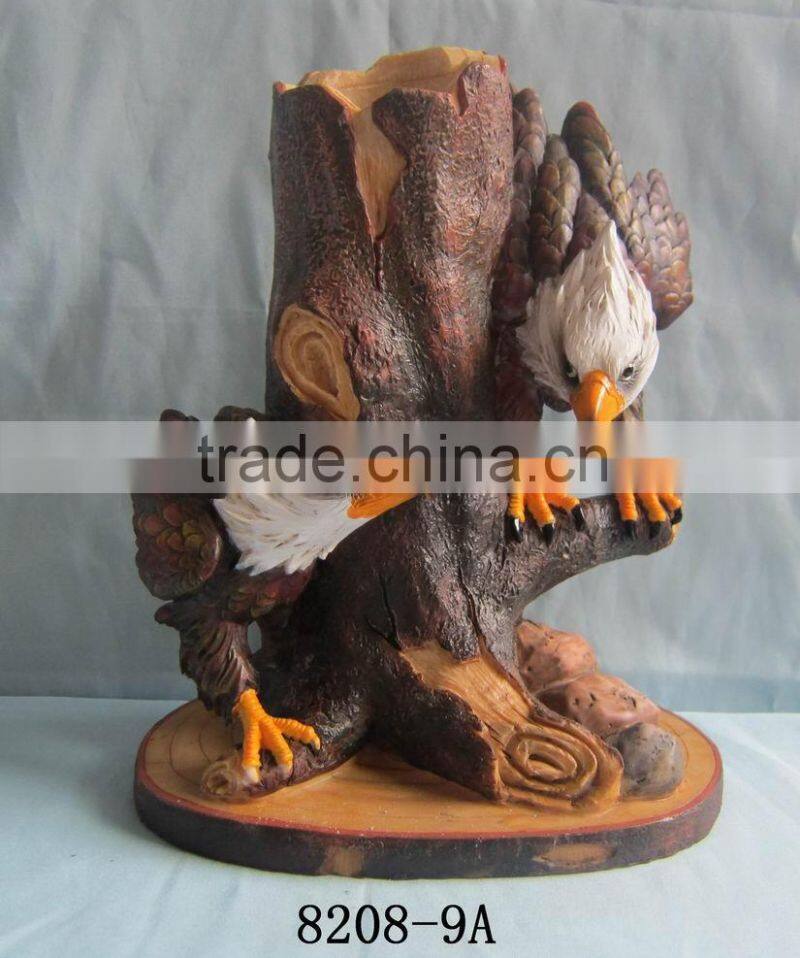 Polyresin eagle figurines for home decoration