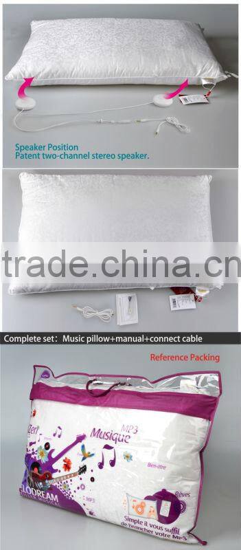 CE SGS ROHS!sound speaker Silk sounding pillow/speaker pillow for iphone & ipad