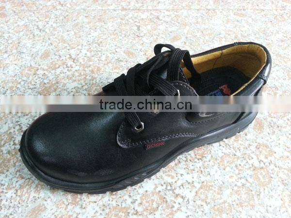 Low Heeled Smooth Cow Leather Administrative Safety Shoes