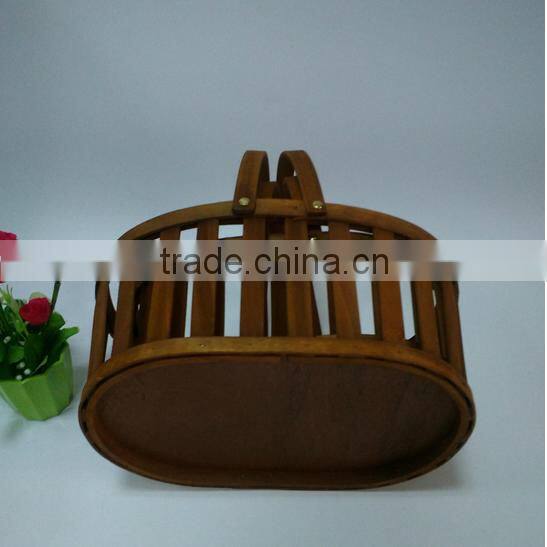 Closet floor basket with stiff swing handles