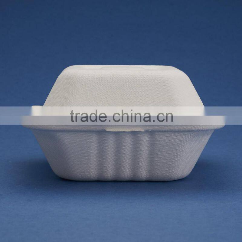 HL-66 6 inch bagasse hamburger box clamshell