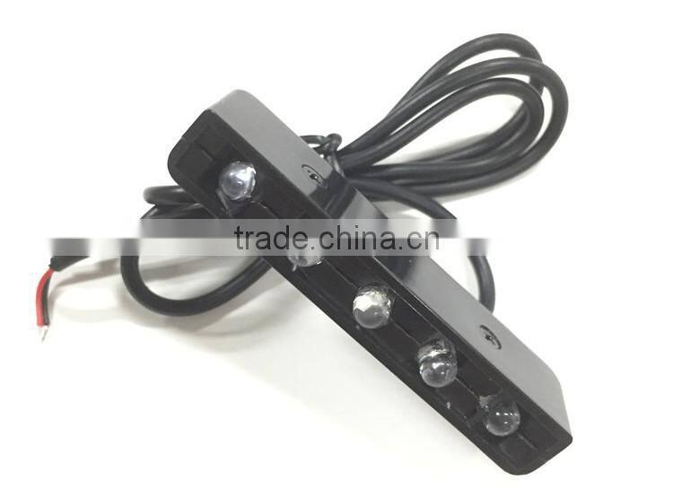 4x Universal Motorcycle Black 5 LED Turn Signal Indicators Blinker Amber Light