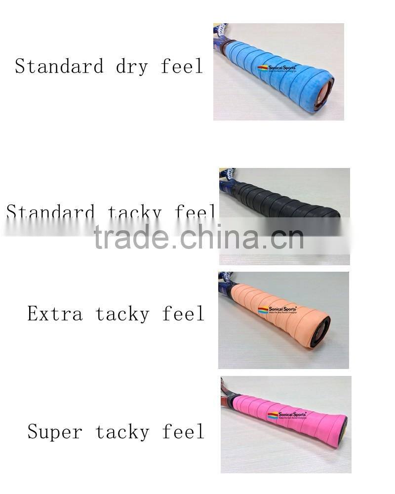 Dry feel buffed surface anti-slip tennis overgrips, custom tennis overgrip