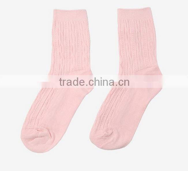 Pink lady's cotton socks