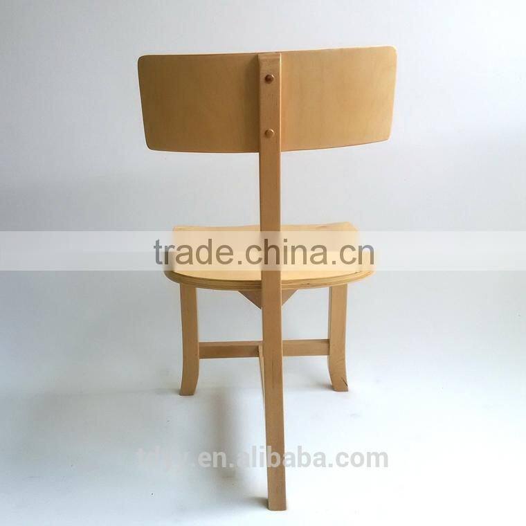 TDSM-33-4 QVB HANGZHOU JIANDE TONGDA BIRCH WOOD FRAME NATURE COLOR PLYWOOD SEAT+PLYWOOD BACK DININING CHAIR