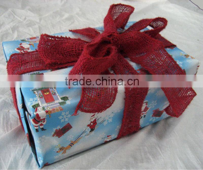 100% pure jute fabricl Burlap gift packaging